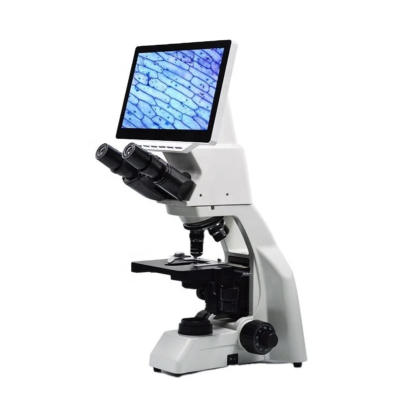 OEM Biological Blood Camera 4K with Digital 10000X Binocular for Medical Laboratory Electron Trinocular Microscope