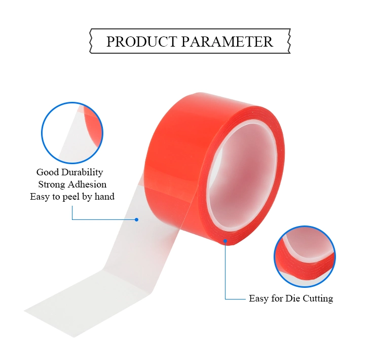 Double Sided Clear Thin Acrylic Adhesive Pet Tape (BY6965R)