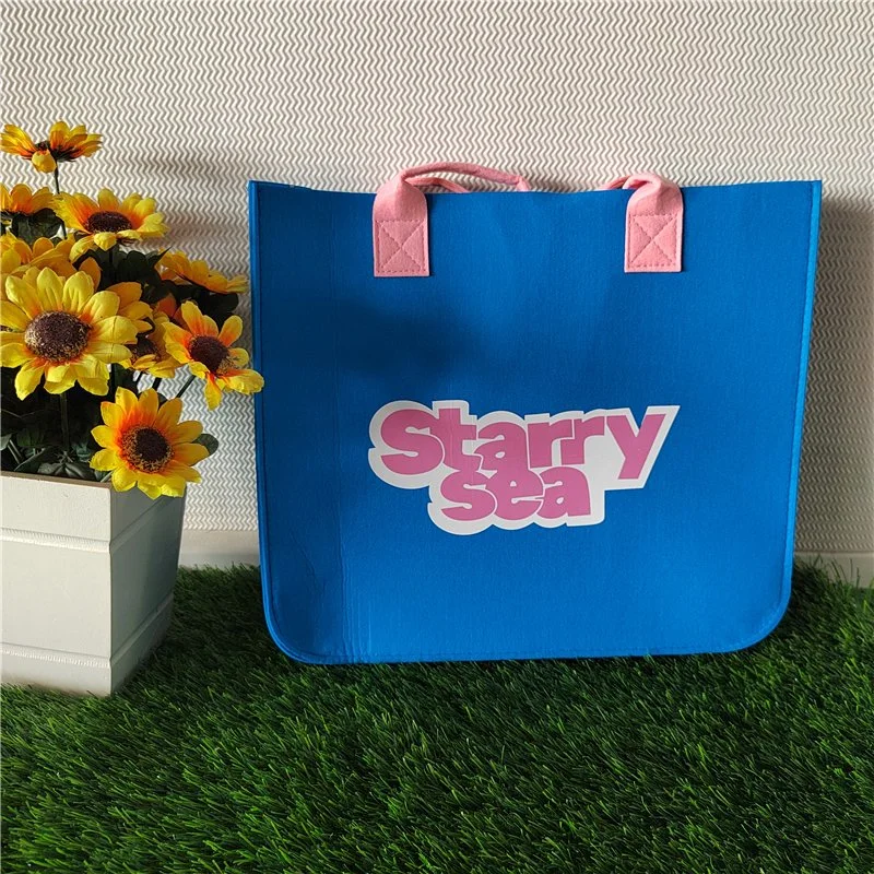 Hot Selling Felt Tote Bag Customized Logo/Size/ Felt Handles for Office Big Volume