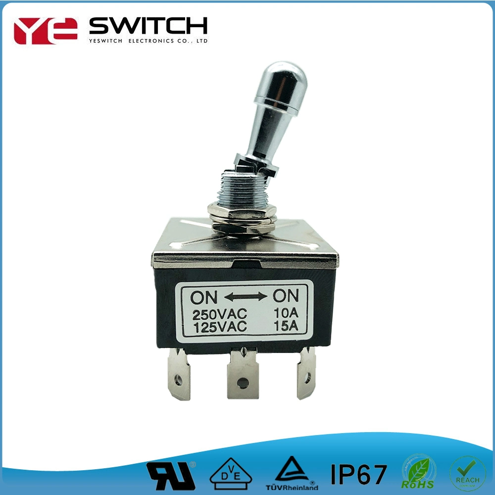 High Current Electrical Momentary Reset Lock Power Switch Metal Micro Push Button Toggle Switch