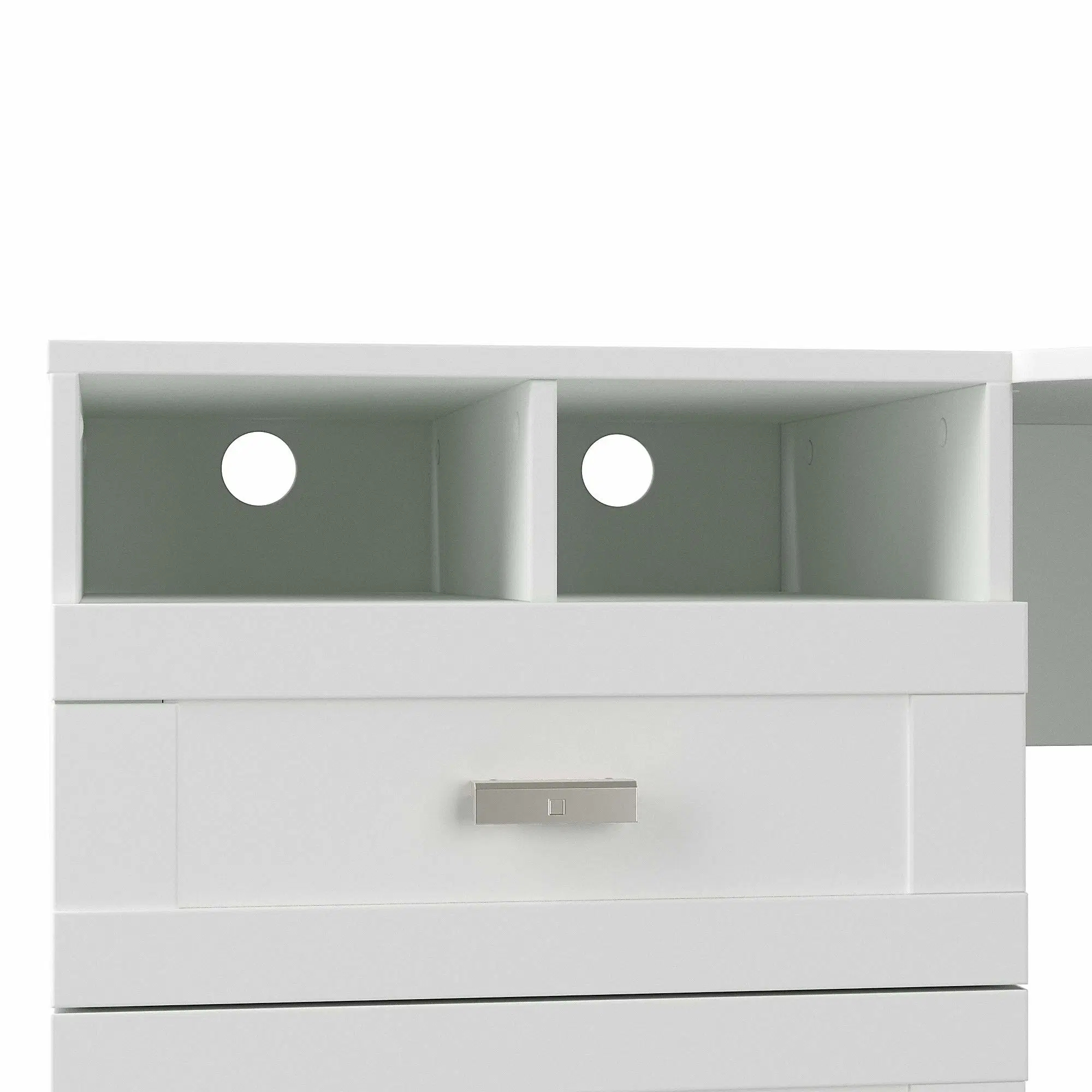 Double-Sided Corner Desk with Storage