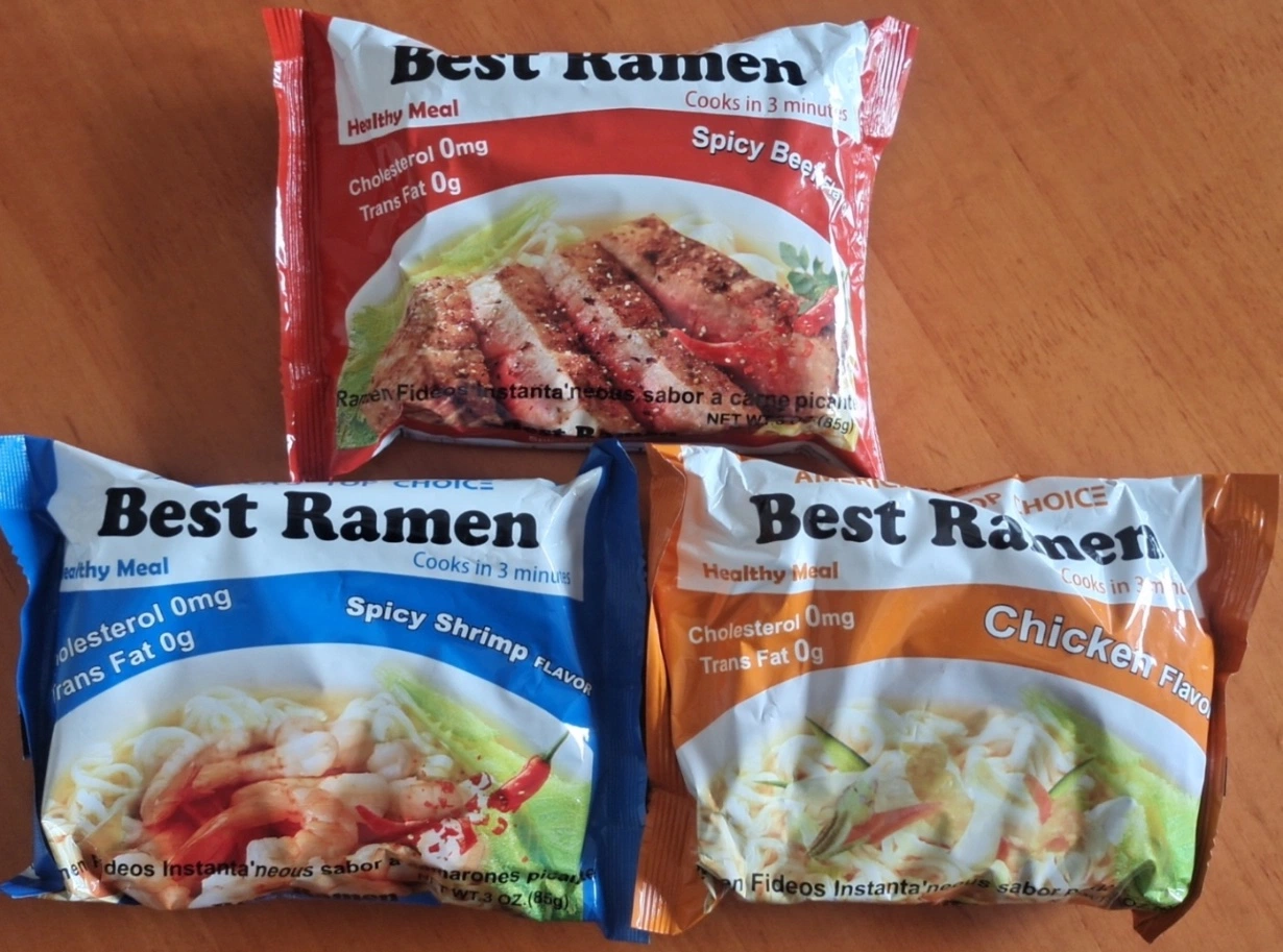 Fabricante chino de carne halal OEM sabor Grueso Fideos Instantáneos Ramen