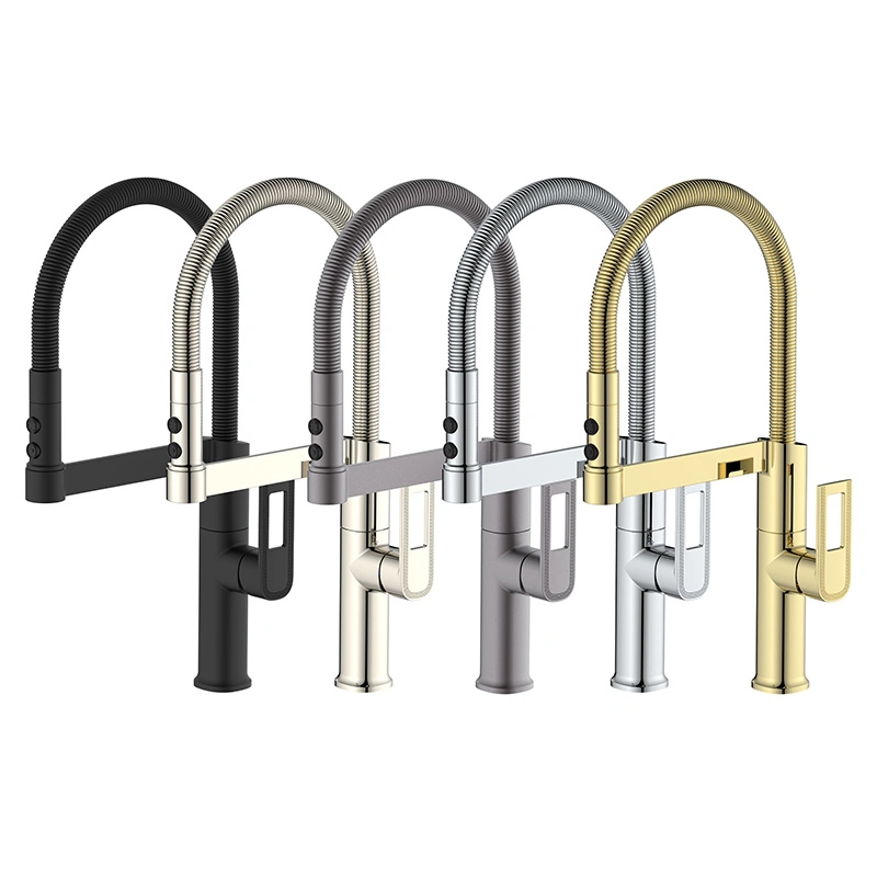 Cold and Hot Universal Rotating Spring Kitchen Faucet