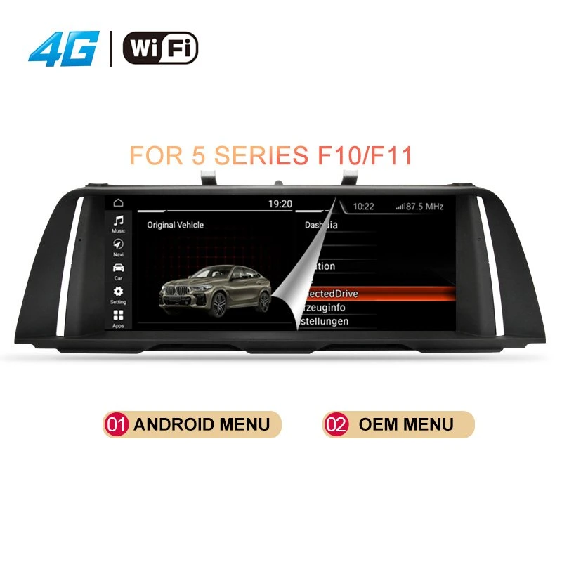 Android 10.0 de 12.3 polegadas para BMW 5 Series GT F07 2009-2012 CIC 2013-2016 Nbt Rádio sistema de navegação GPS com HD Ecrã tátil