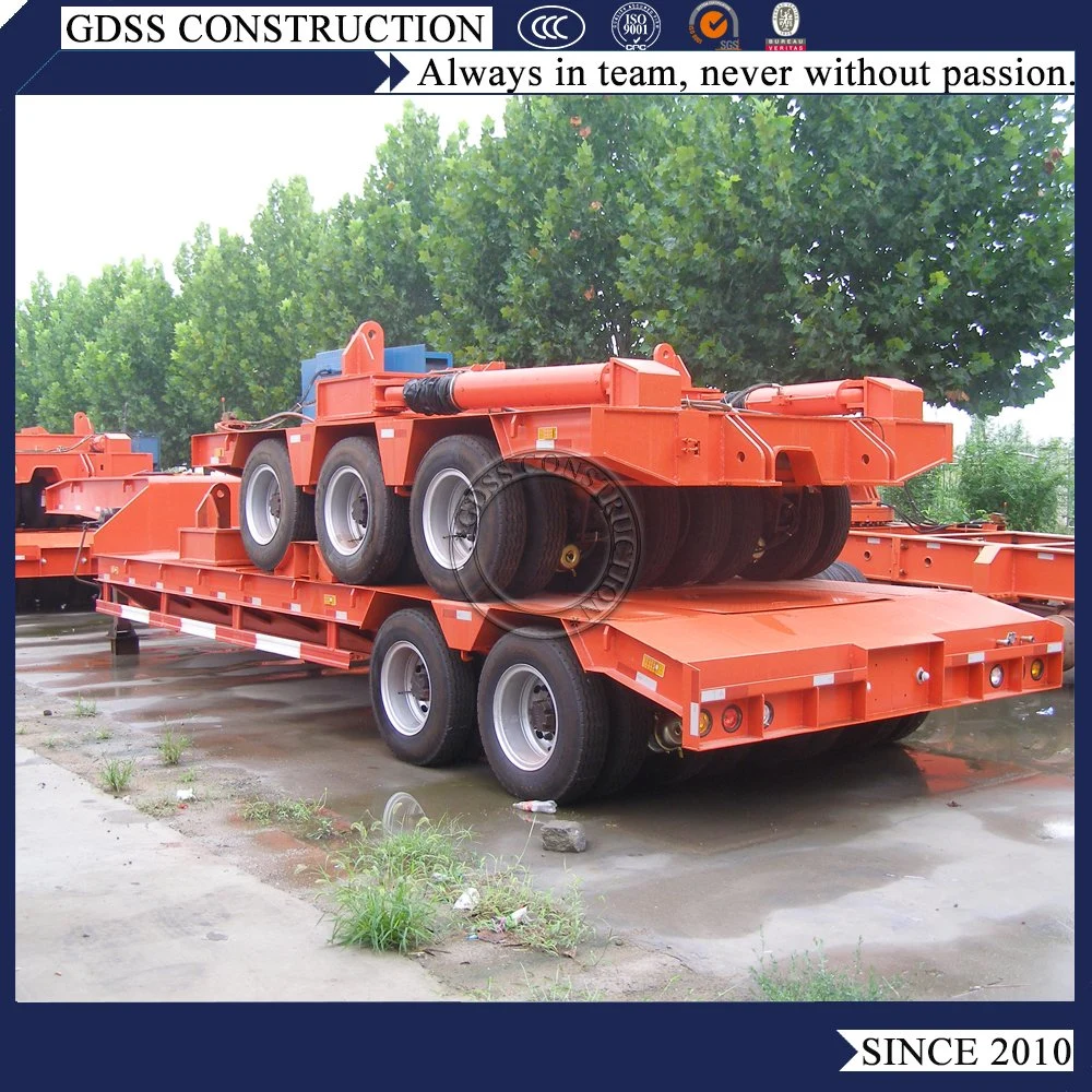 Lowboy Lowbed Truck Low Bed Flatbed Platform Extendable Semi Trailer