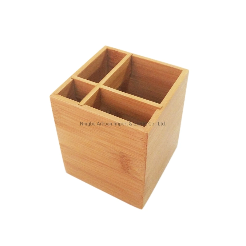 Experienced Manufacturer Multi-Functional Bamboo Pen Holder Pencil Case Desk Organizer