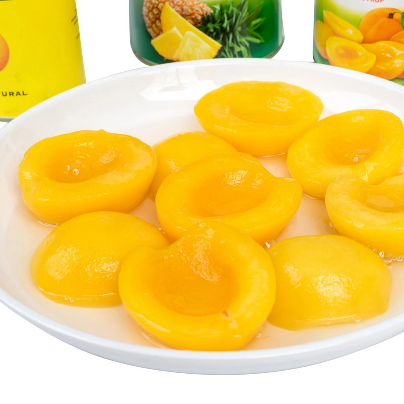 Sweet Juicy Canned Fruit Yellow Peach Halves in Syrup 820g