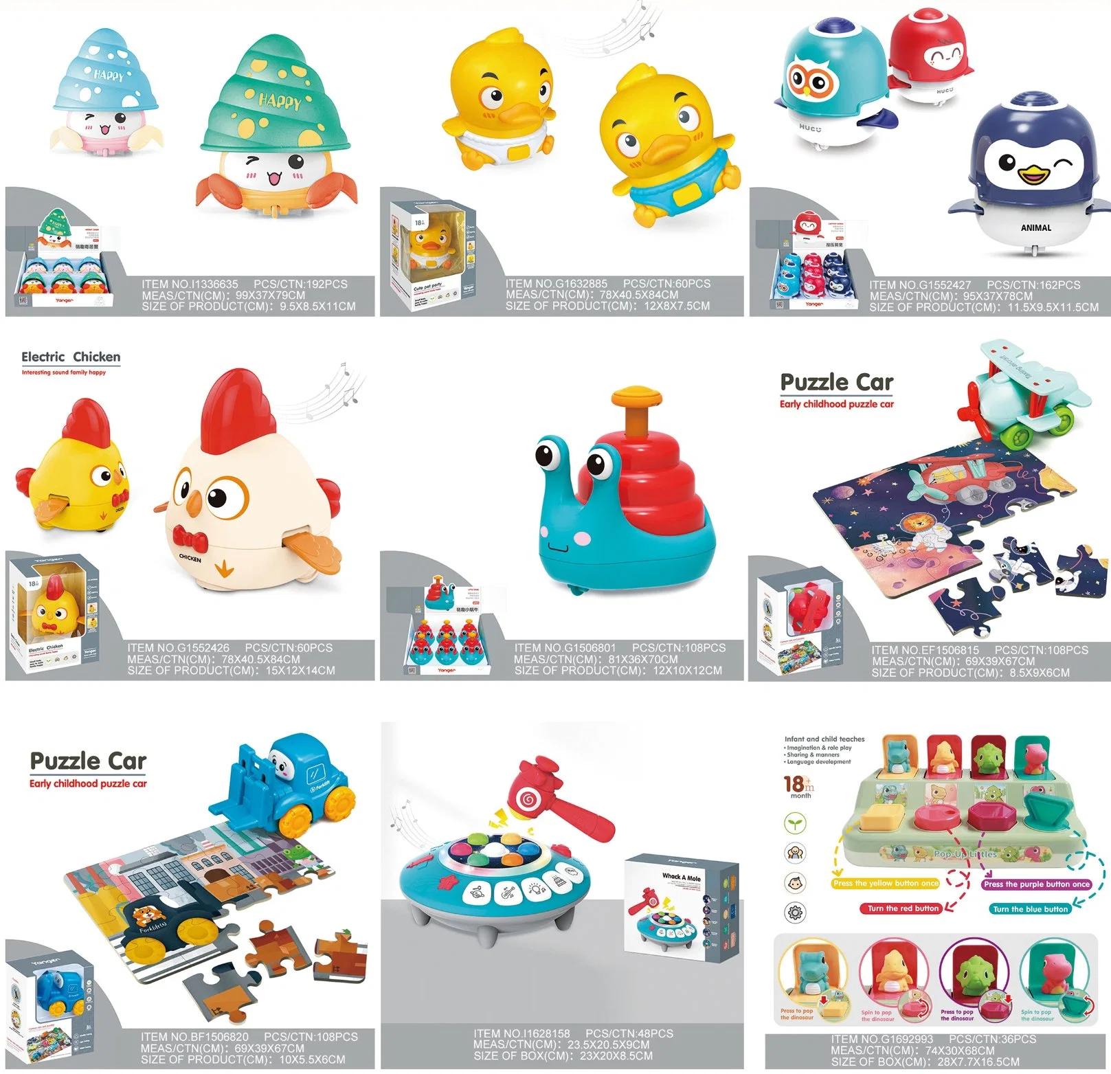 Todos os brinquedos aqui! Catálogo Crianças brinquedos educacionais plástico DIY plástico Atacado Gift Baby RC carro Intellectual Educational brinquedos
