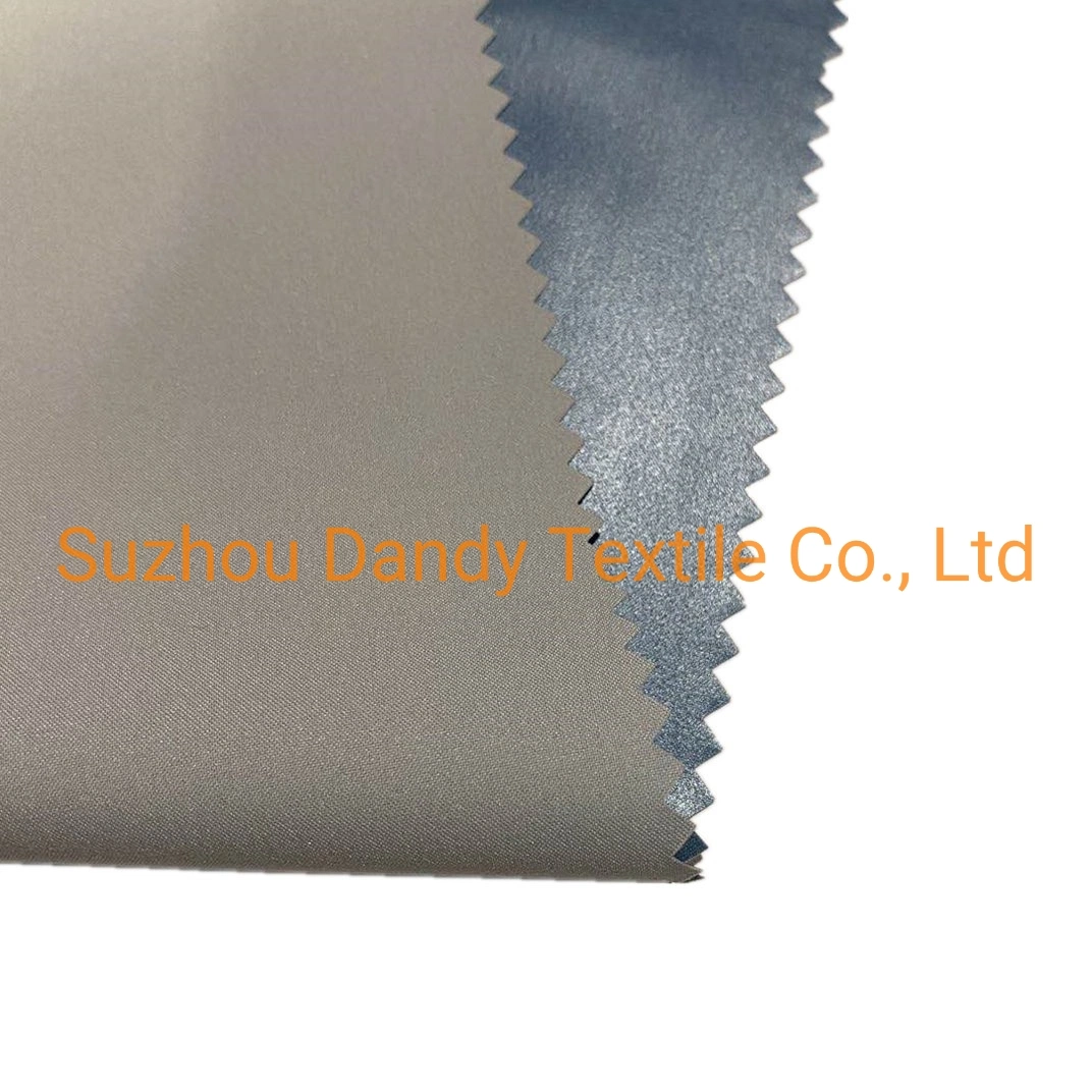 Good Service Waterproof 82GSM Metallic Foil Film Lamination 50d Polyester Pongee Garment Fabric