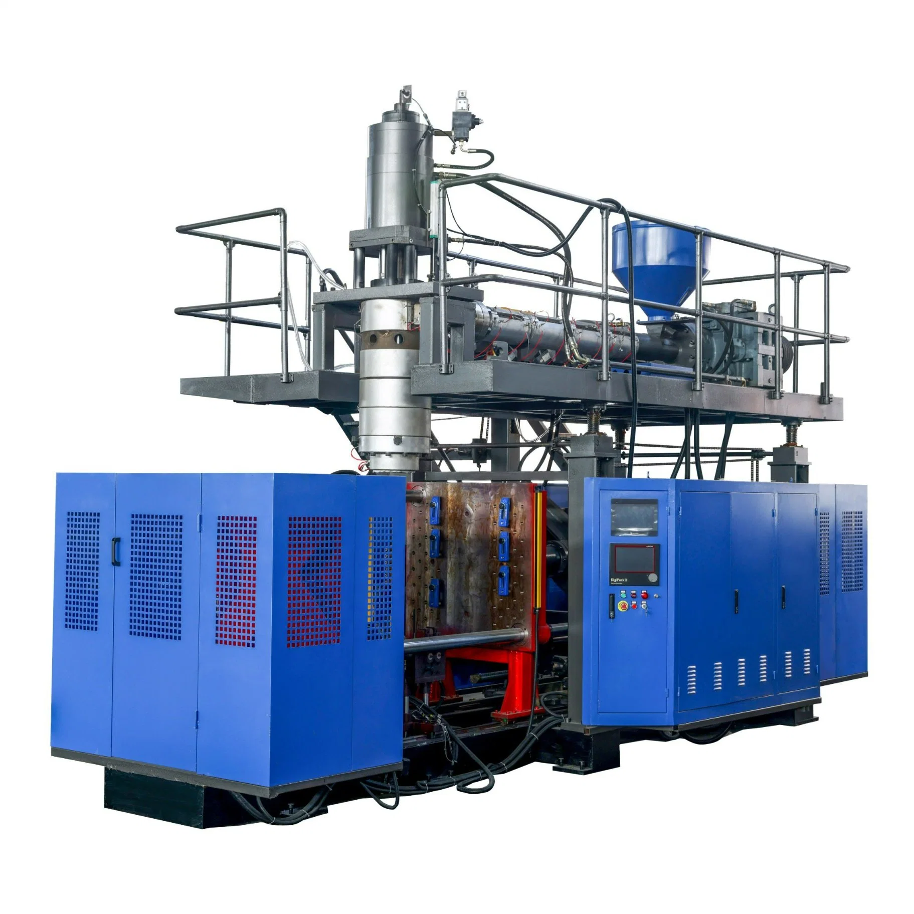 Puxin Pxb80 Extrusion Blow Molding Moulding Blowing Making Machine for Plastic HDPE PE PP PVC ABS Bottle/Container/Drum/Barrel/Jerry Can/Toy/Water Tank/Ball