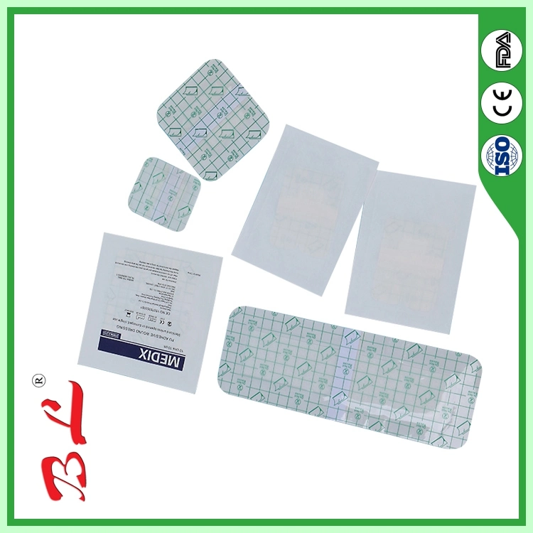 Sterile Medical PU Transparent Adhesive Wound Care Dressing Packs with/Without Pad -F