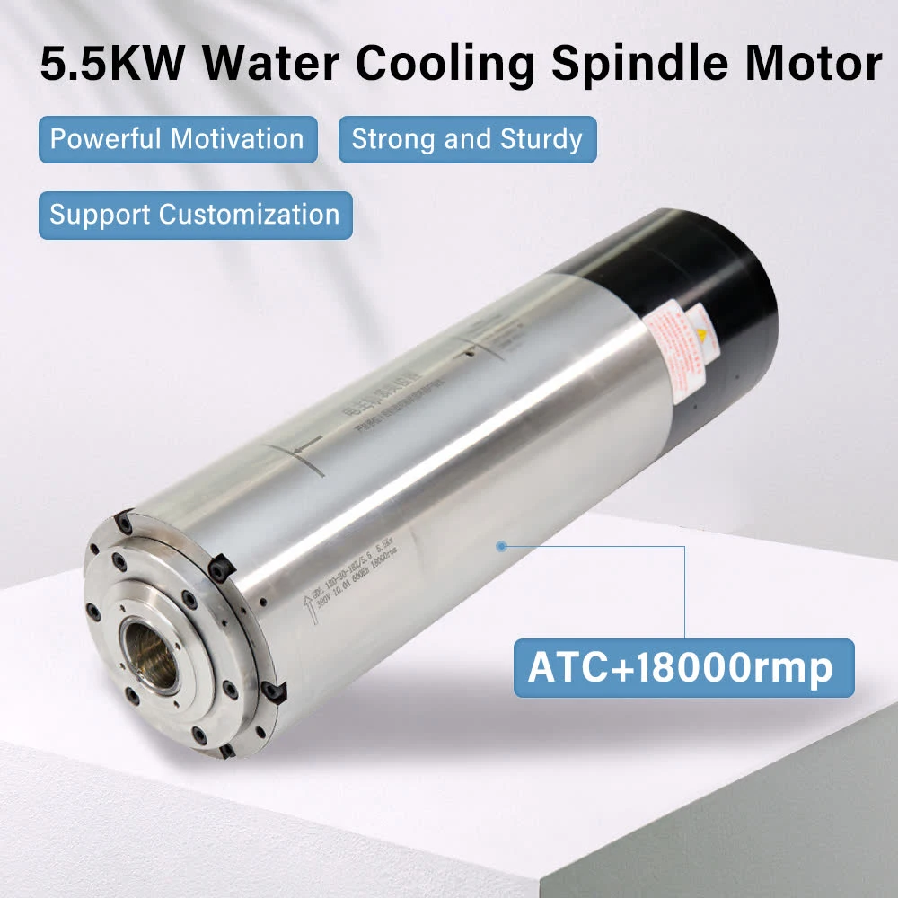 5.5kw تلقائي تغيير الأداة Bt30 جهاز توجيه ATC CNC المبرد بالمياه موتور عمود الدوران