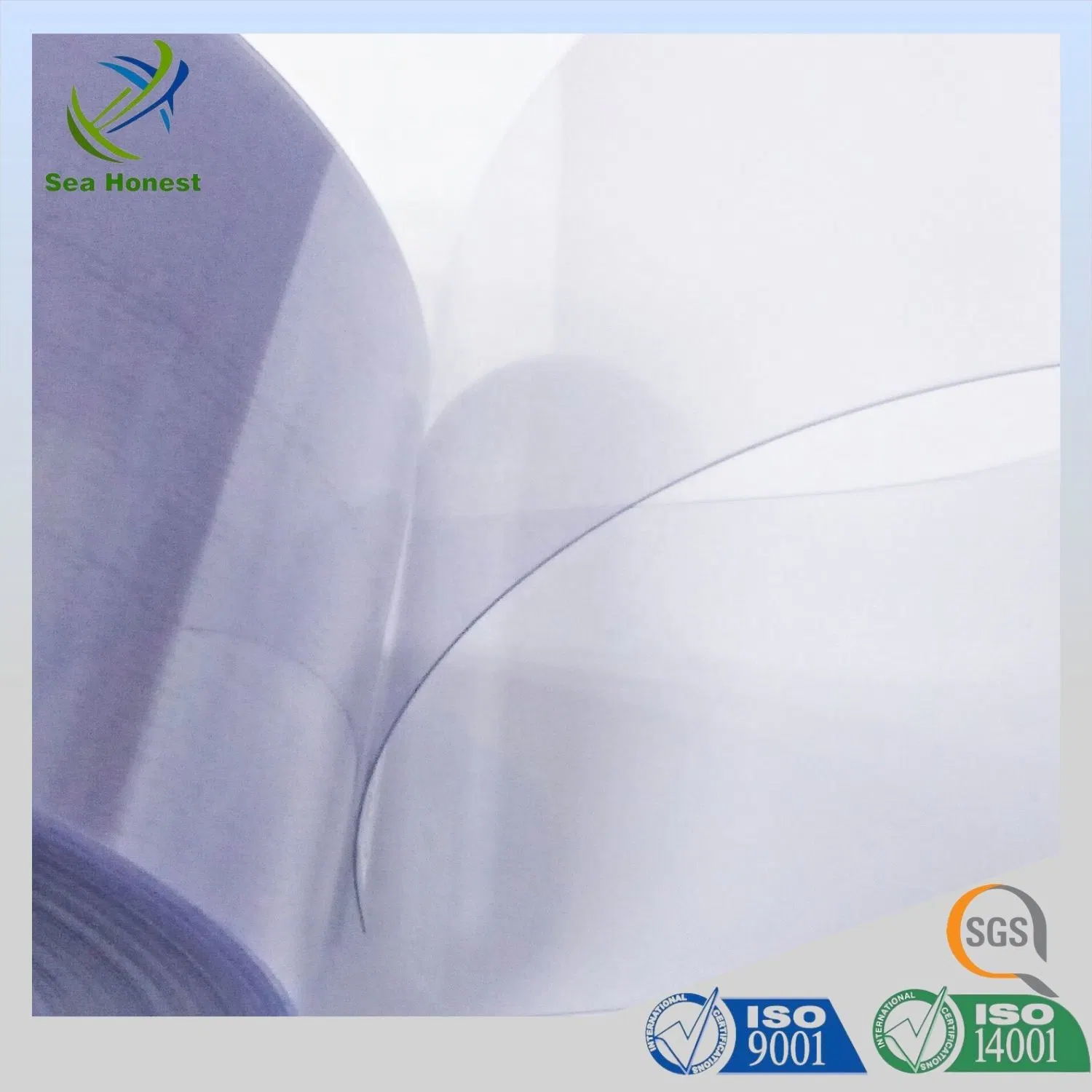 China Factory Pharma Grado rígido PVC/PVDC transparente 90g para blíster Embalaje