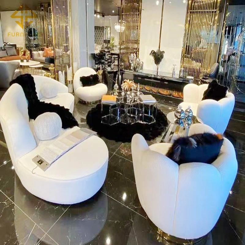 Square Luxury Boca Lapiaz Center Table White and Gold Customized Stainless Steel Metal Modern Coffee Tables