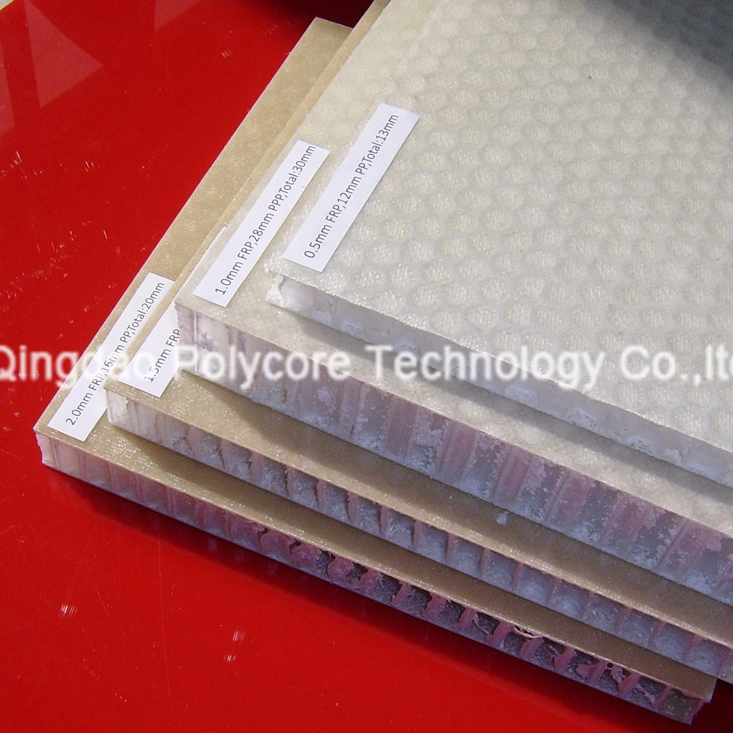 Waterproof Light Weight Stiffness Strength Stable Life Fiberglass Honeycomb Sandwich Panel as Bus Floor