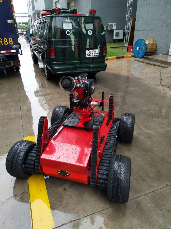 Control remoto de gran robot de lucha contra incendios