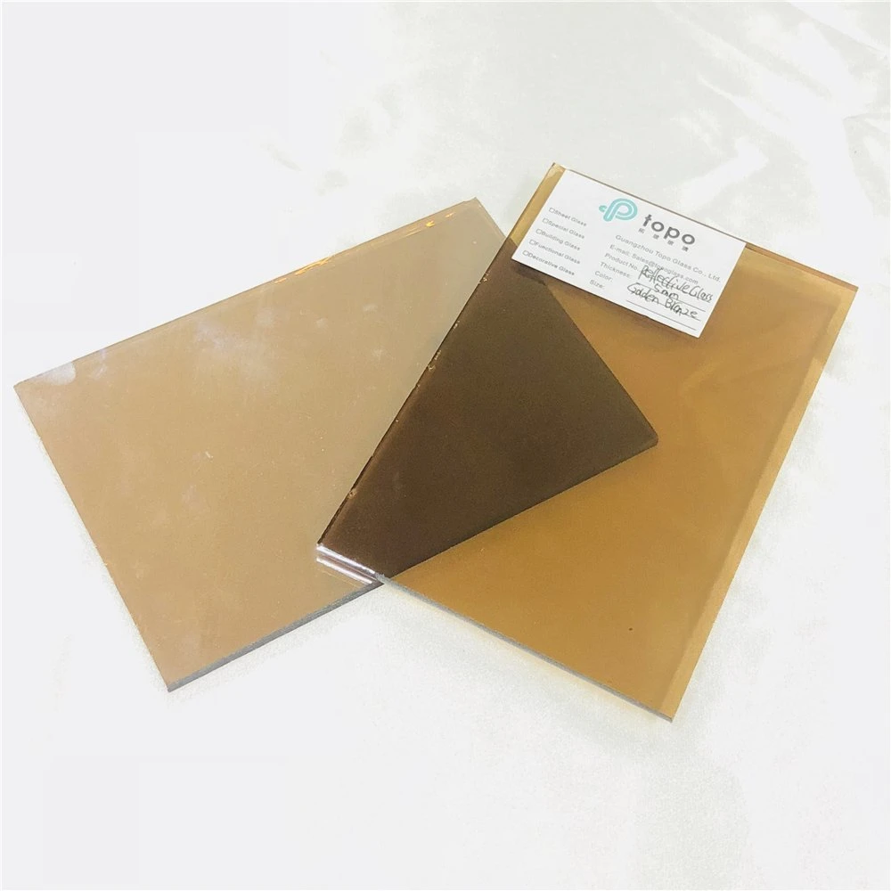 4mm 5mm 6mm 8mm 10mm 12mm Golden Bronze Building Coated Reflective Glass for Samples (R-GB)