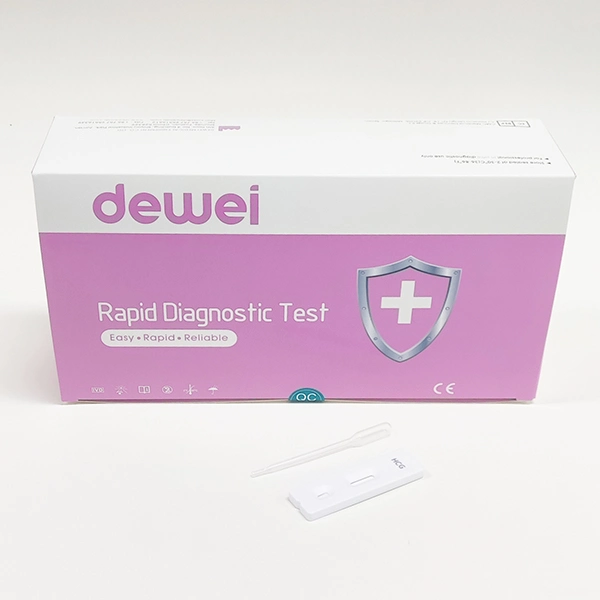 Dewei Medical Test rápido HCG Lh Ovulación Test de Embarazo a mitad de camino o una prueba de cinta o tira de prueba