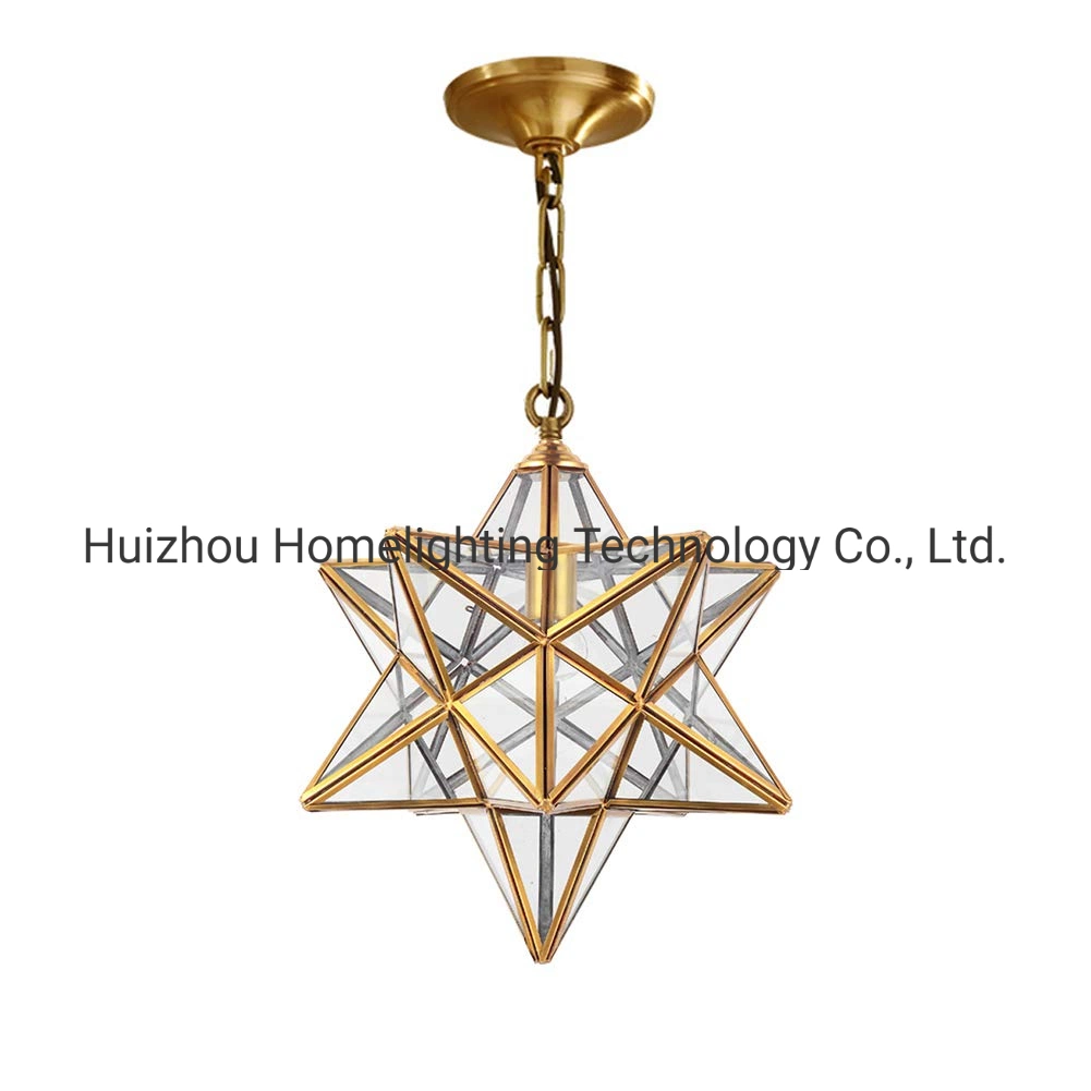 Jlc-G012 Retro Decor Creative Glass Diamond Pendant Light Hanging Lamp Chain Chandelier