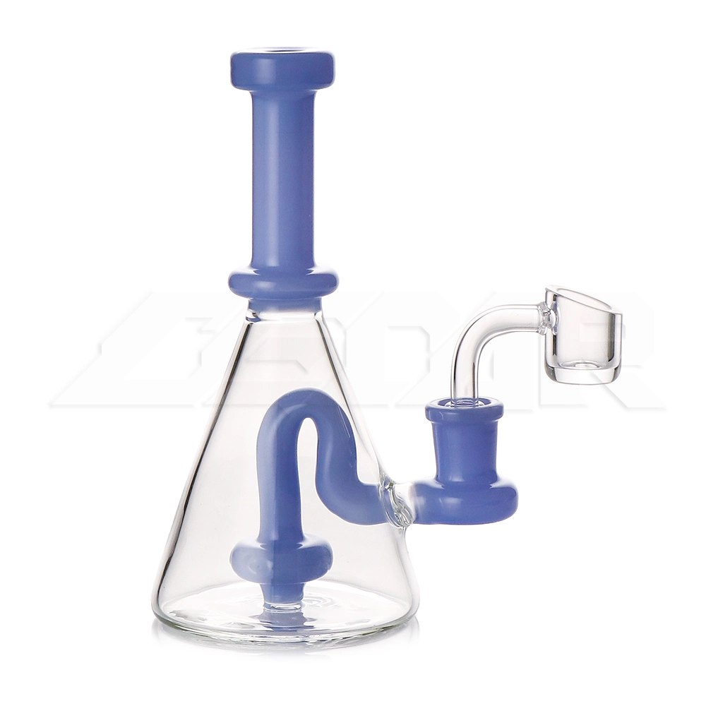 Nuevo diseño 6,5 pulgadas forma cónica fumar tubería de agua 14mm Cuarzo Banger vidrio aceite Rig DAB Rig