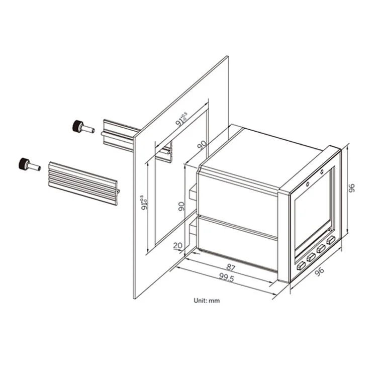 Monitor de qualidade de Energia trifásica iMeter 6 Classe 0,2S RS-485 e. Porta Ethernet