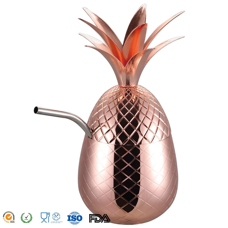 Different Oz Size Stainless Steel Food Grade Pineapple Shaped Cocktail Glass