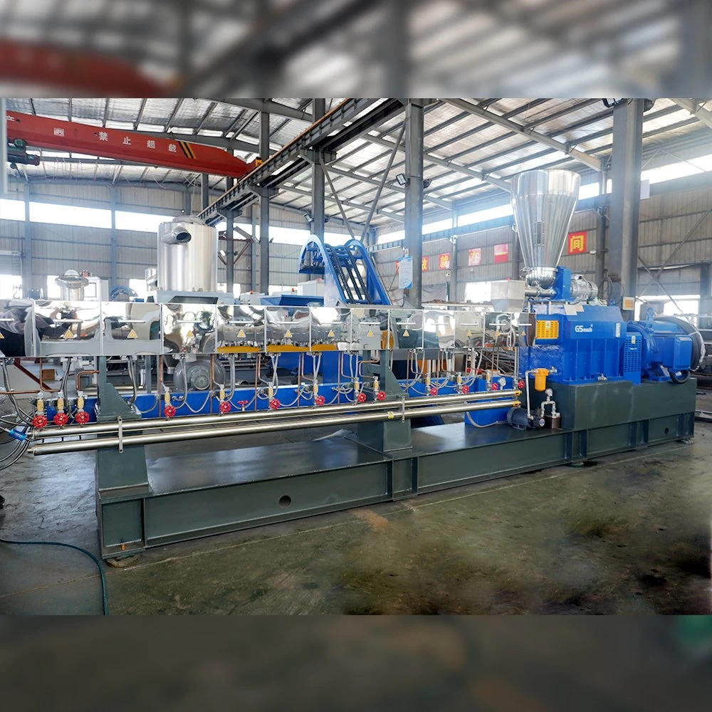 Double Stage Extruder Making Machine Plastic Filler Pelletizing Line PP PE Calcium Carbonate