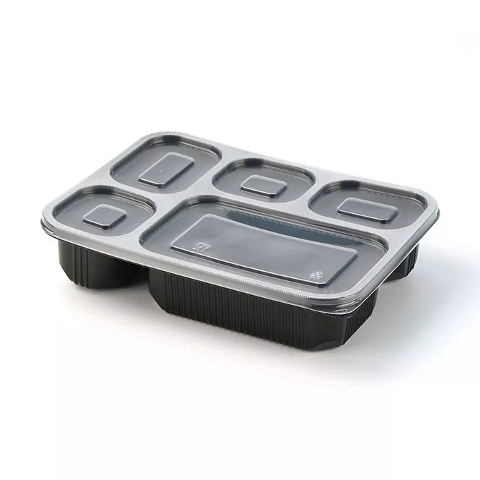 Utilisation d'emballage PP classique en plastique jetables conteneur rectangulaire de micro-ondes Aliments 500ml