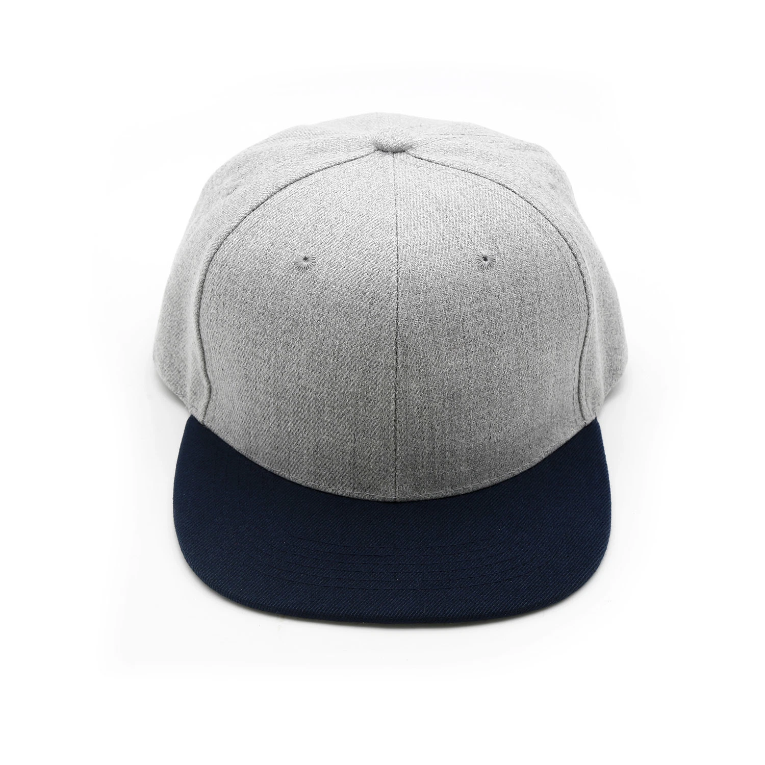 Fashion Light Heather Grey 6 Panel acrylic Blank Snapback Caps