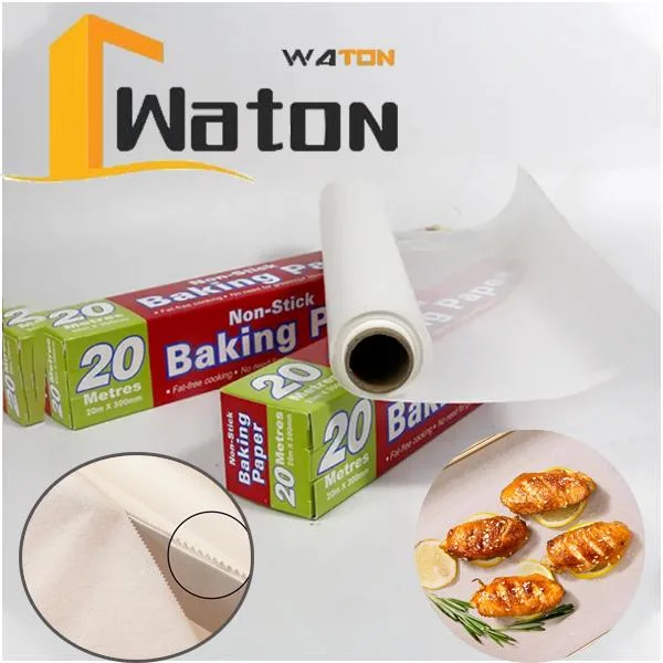 Pre Cut Food Grade Paper Siliconized Colored Baking Parchment Paper Roll