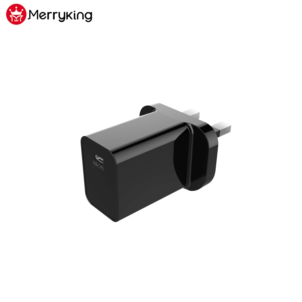 Carregador de telemóvel carregador de viagem rápido para telemóvel 3 Carregador USB-C PD PINs UK para montagem em parede 18 W 15 W. Carregador de viagem GAN de 20 W e 30 W para o Smart Phone iWatch