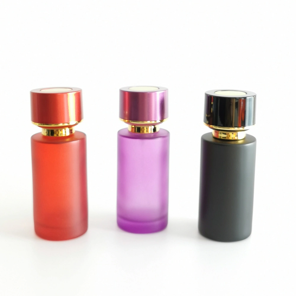 Purple Red Black Brand Round Luxury Fancy Spray Glass Perfume Bottles