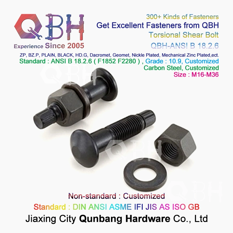 Qbh Tension Control Torsional Shear Bolt Nut Steel Structure Railway/Highway/Bridge/Boiler/High-Rise Buildings High Strength Internal/External Threaded Hardware