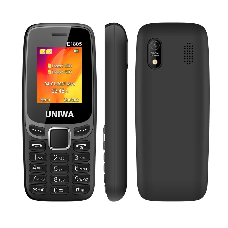 Uniwa E1805 porta tipo C para telemóvel com função SIM duplo de 1,77 polegadas Para a Europa