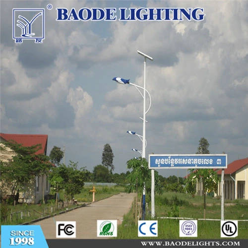 Baode Lights New Design All in One LED 6m Solar Street Light Pole for Government Road LED Lighting Project with 24year Production Line Experience