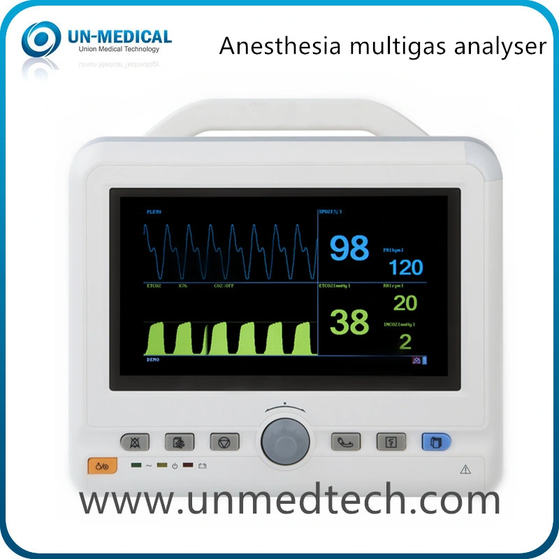 Medizinischer Gebrauch Tischgerät 7 Zoll Anästhesie Multi Gas Analysator