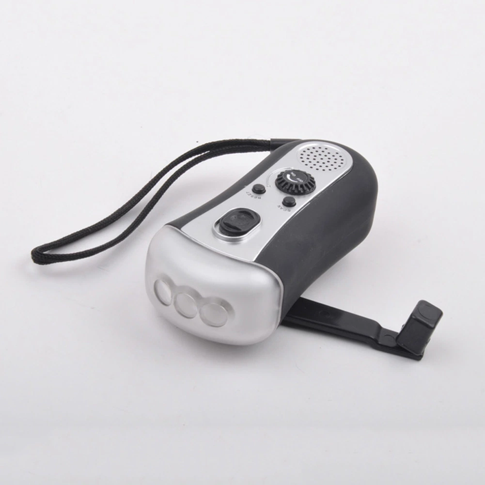 Yichen Wind up FM Radio with Hand Crank LED Flashlight