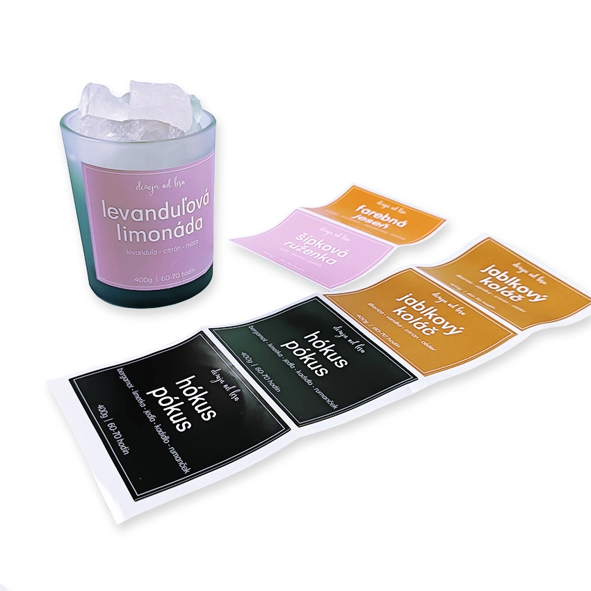 Custom Candle Can Aromatherapy Label Sticker Adhesive