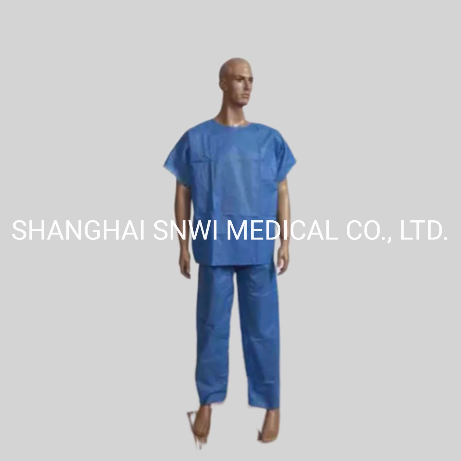 PP Coated PE Waterproof Disposable Fluid Resistant Ultrasonic Sealed Surgical Gown Isolation Gown Visitor Gown