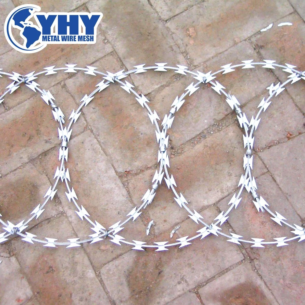 450mm Outside Diameter Razor Barbed Wire Hot Dipped Galvanized Concertina Razor Wire