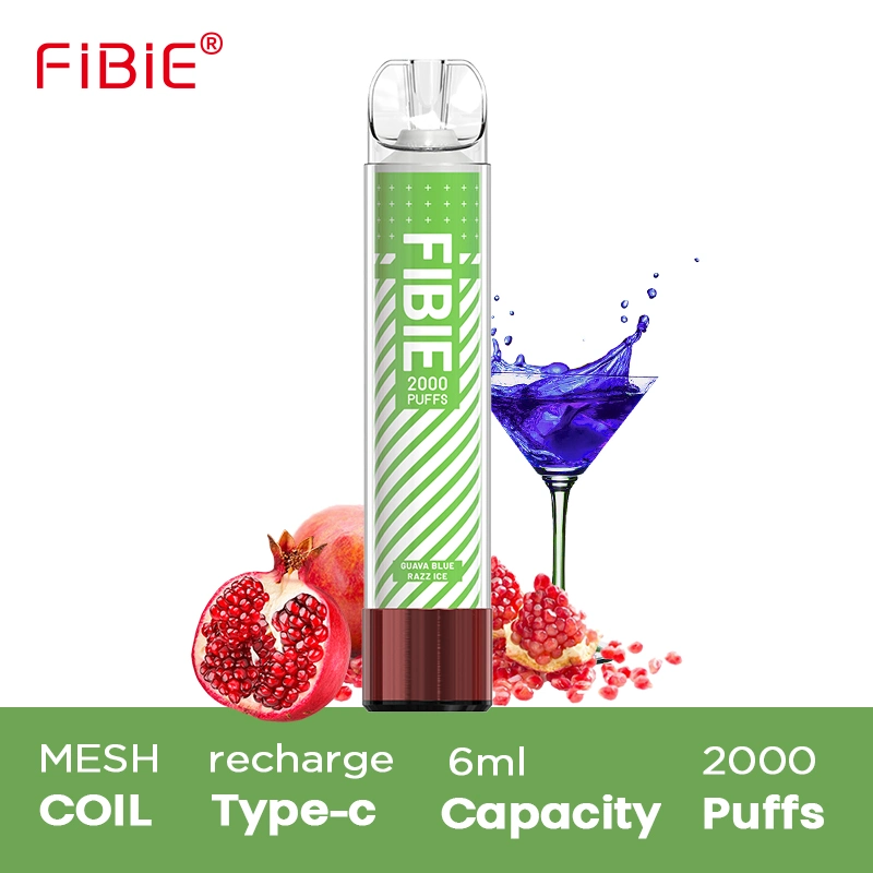 2023 Fibie Wholesale/Supplier 2000 Puff Bar Lighting LED Vape Glow in The Dark Disposable/Chargeable E Cigarette