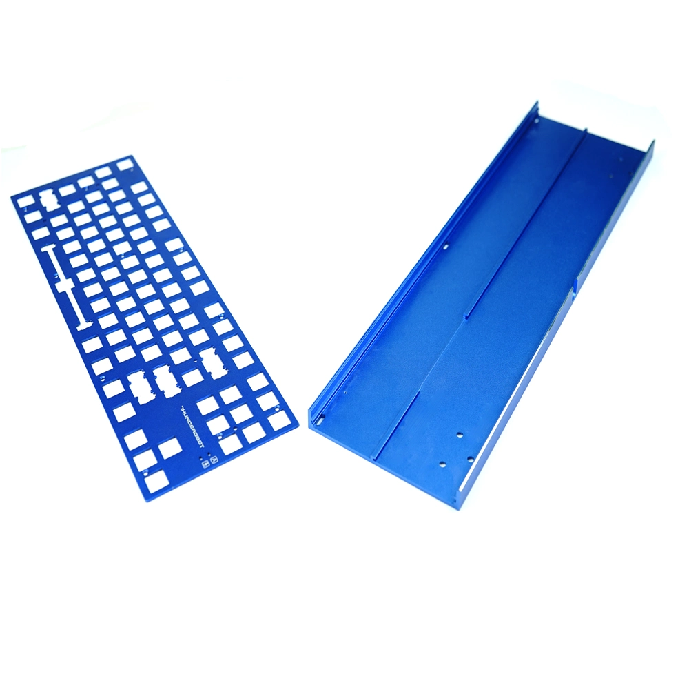 Personalizar el teclado de metal mecánica de juego Panel de acero de piezas de mecanizado CNC Anodization Carcasa teclado de ordenador