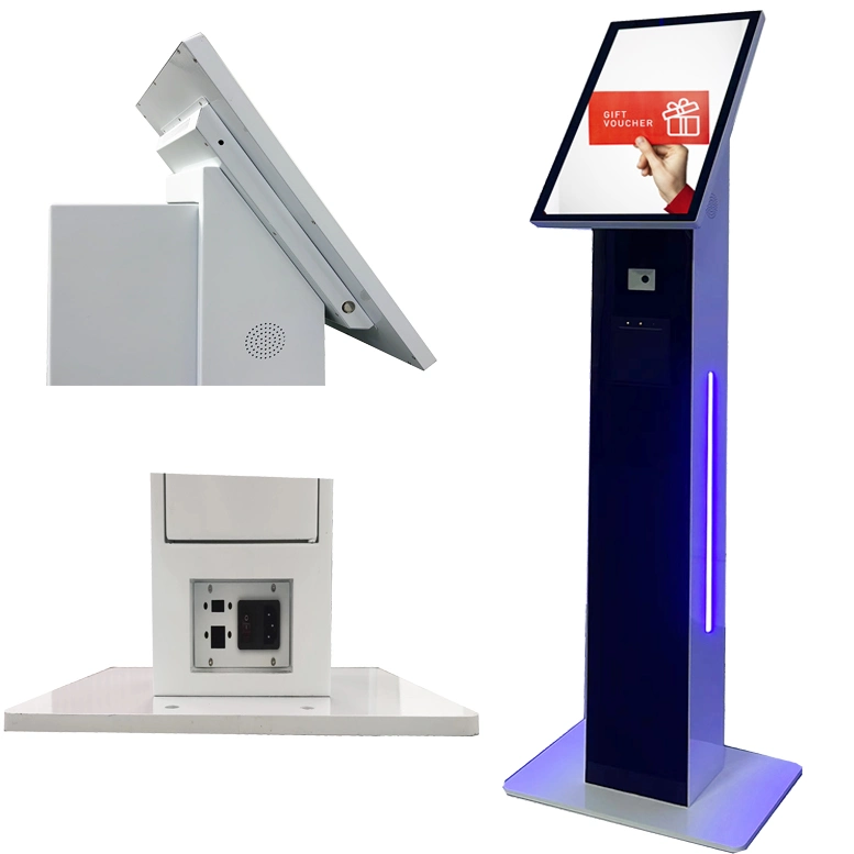 Netoptouch 21.5'' Windows Vertical Touch Screen Queue Kiosk Receipt Print Kiosk Smart Interactive Kiosk