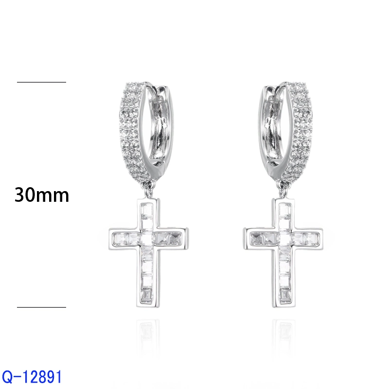 Großhandel/Lieferant Neues Design 925 Sterling Silber Schmuck Dangle Drop Cubic Zirkonia Stein Ohrringe für Frauen