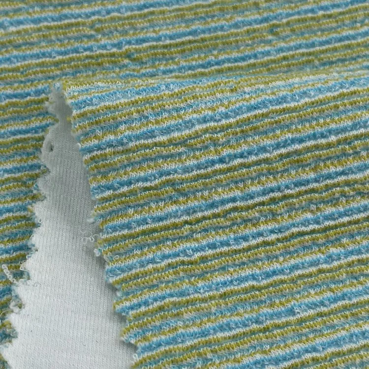 Original Factory Heavy Double Sided Yarn Dyed Jacquard Stretch Fabric Stripe Cotton Spandex Polyester Textile Garemnt