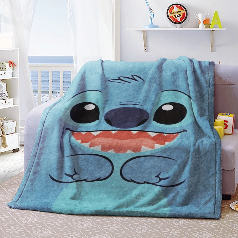 Lilio &amp; Stitch Anime Customized Blanket Plush Velvet Warm Decoration Bed Home Throw Sofa Blankets Unisex Children Boys Gifts New