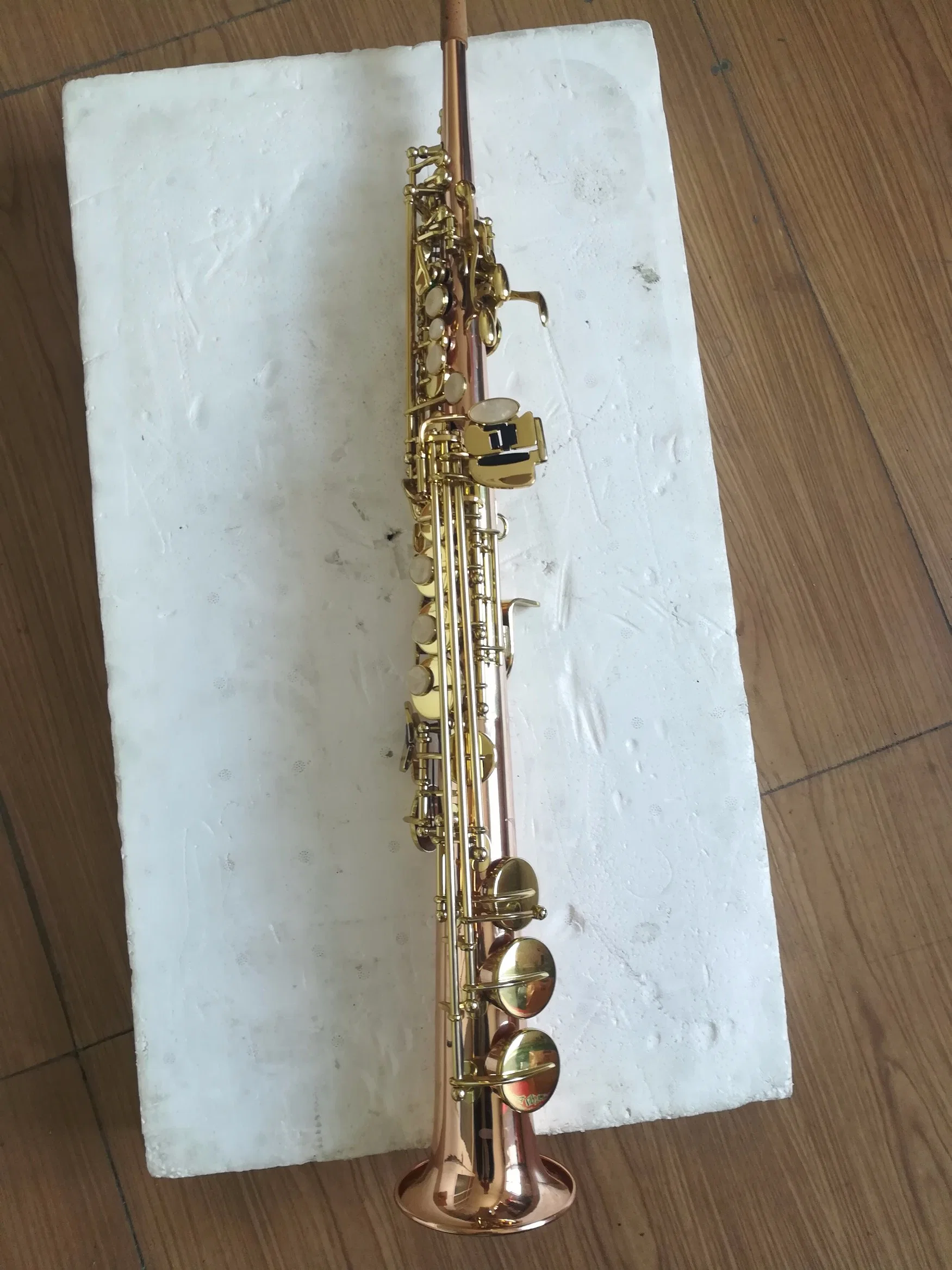 Very Good Straight Soprano Saxophone Copper/Rose Brass Body Manufacturer