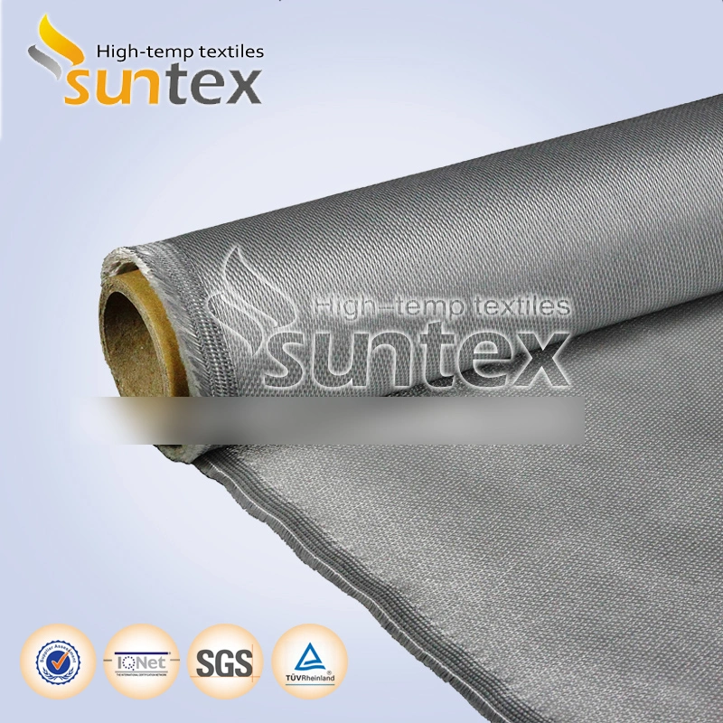 690g Grey Thick Flame Retardant PU Coated Fiberglass Textiles