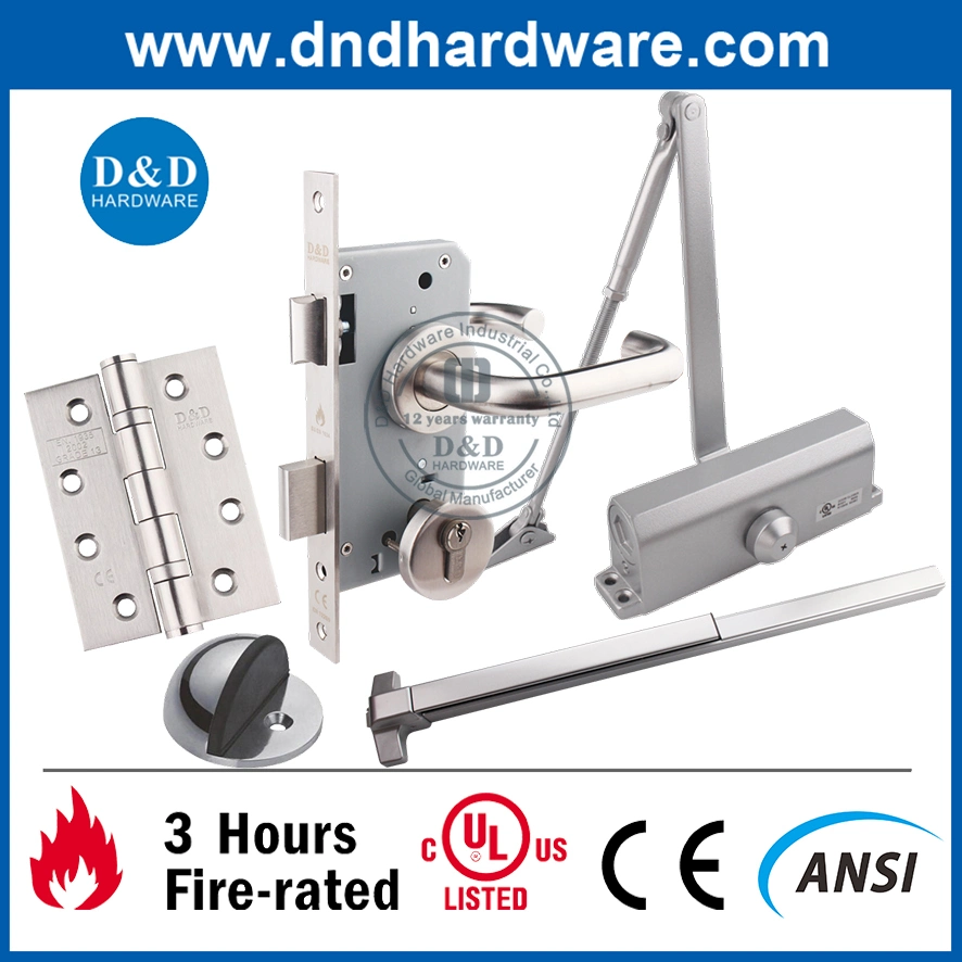 Silver Finish Zinc Alloy Lock Accessory for Wooden Door