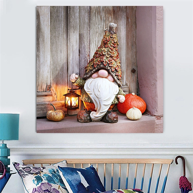 Custom Factory LED Canvas Printing Halloween Holiday Candle Light Wall Art Home Hotel Decor